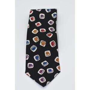 PIERRE BALMAIN Couture Y2K 100% Silk Geometric 57"x3"